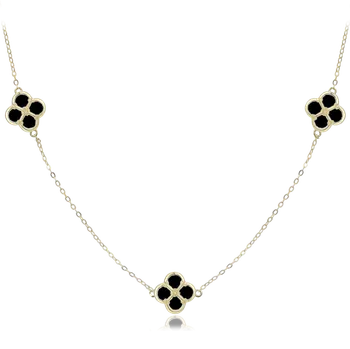 Náhrdelník Olivie Pozlacený stříbrný náhrdelník s černou perletí TALIS Ag 925; ≤5,40g.