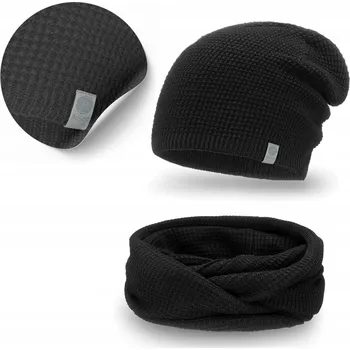 Čepice PaMaMi sada čepice a nákrčník (rolák) univerzální velikost černá