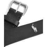 RALPH LAUREN POLO PÁSEK PŘÍRODNÍ KŮŽE LOGO ČERNÁ 40