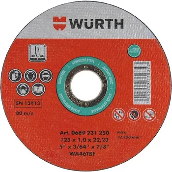 Brusný kotouč WÜRTH Řezný kotouč 115 × 22,2 × 1mm