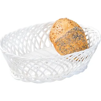 chlebník KESPER Košík na chléb a ovoce, 23,5 × 8,5 × 31 cm, bílý