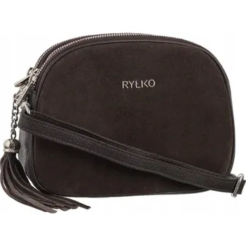 Kabelka Ryłko kabelka z pravé kůže hnědá