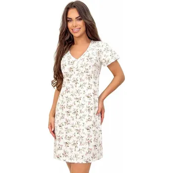 Dámská noční košile Donna Košile noční dámská bavlněná krátký rukáv Emilia bílá M