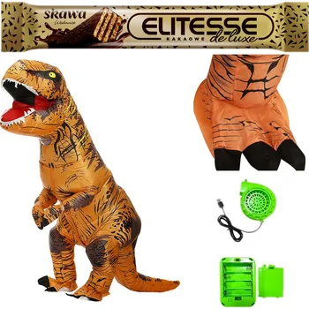 Karnevalový kostým KOSTÝM na párty DINOSAURUS KOSTÝM VELKÝ PŘEVLEK PRO DOSPĚLÉ NAFUKOVACÍ T-REX