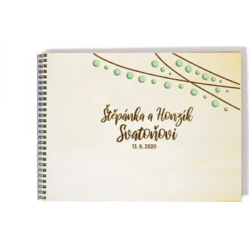 Fotoalbum Svatební fotoalbum světelný řetěz Barva: Zelená