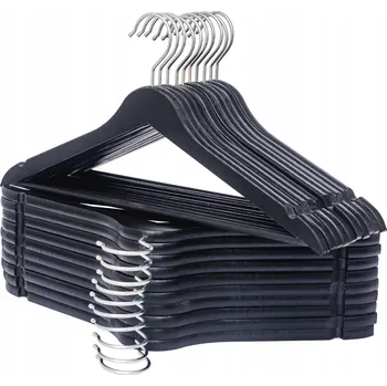 Věšák Věšák na oblečení Ogivo dřevěný černý 20 ks závěsný