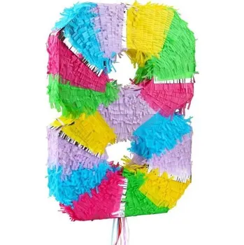 Godan Piňata číslo "8" barevná, tahací, 50 × 35 × 7,5 cm