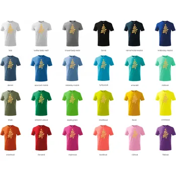 Vánoční dětské tričko zlatý stromek Barva: Fialová, Velikost: 10