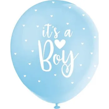 Balónky latexové - "it´s a boy" - kluk - modro-bílé - 5 ks - 30 cm