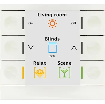 vypínač MDT Technologies KNX ovladač Smart 86 s barevným displejem, plast, bílá, měření teploty