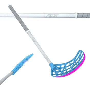 Hokejka FAT PIPE FLORBALOVÁ HŮL FAT PIPE FAST 31 THIN CTRL SLICKS FH2 PRAVÁ 77cm BÍLÁ|MODRÁ