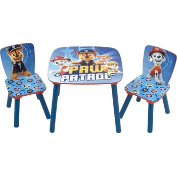 Dětský zahradní nábytek Arditex Dětský dřevěný stůl s židlemi - Tlapková patrola