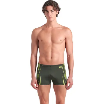 Chlapecké plavky ARENA Pánské plavky arena Performance Poseidonia Swim Short 100 ZELENÁ|ŽLUTÁ