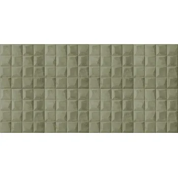Obklad HCS deco 3D samolepicí stěnové panely, khaki kostky, samet / velvet