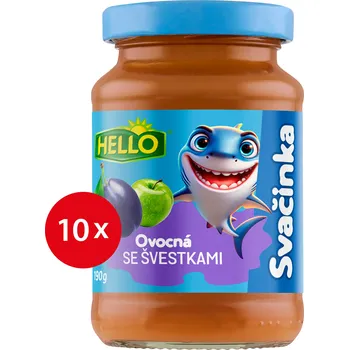 HELLO ovocná svačinka se švestkami 10× 190 g