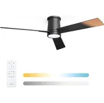 NOATON 16132BBD Rhea Stropní ventilátor se světlem, černý a tmavě hnědý