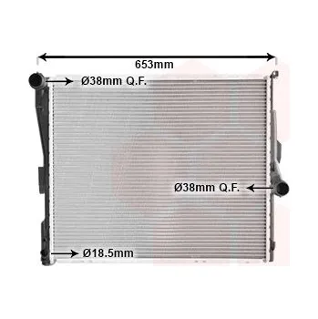 Chladič motoru VAN WEZEL chladič, chlazení motoru 06002304