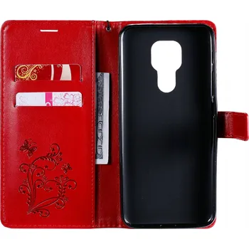 Pouzdro na mobilní telefon Flipové pouzdro pro Motorola Moto E7 Plus červené