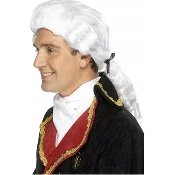 Karnevalová paruka Smiffy's paruka polodlouhé vlasy bílá