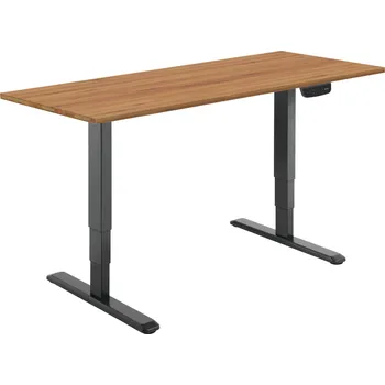 Psací stůl AlzaErgo Table ET1 NewGen černý + deska 160×80 cm bambusová