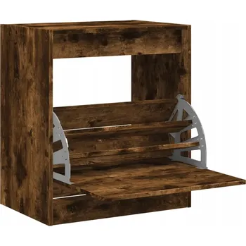 Botník VidaXL Botník 60 x 69 x 42 cm dub Halifax černý