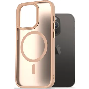 Pouzdro na mobilní telefon AlzaGuard Matte Case Compatible with Magsafe pro iPhone 14 Pro pískově žlutý