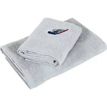 B.E.S. PETROVICE Osuška froté Adria s výšivkou Hockey 70 × 140 cm, šedá