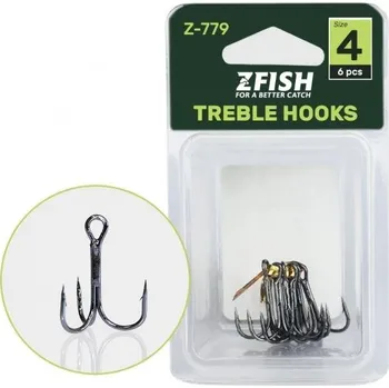Zfish Treble Hooks Z-779 Velikost 4 2 × 6 ks