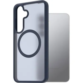 Pouzdro na mobilní telefon AlzaGuard Matte Case Compatible with Magsafe pro Samsung Galaxy S25+ tmavě modrý