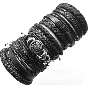 Náramek Predator Kožený náramek – sada 10 ks - Q333-3