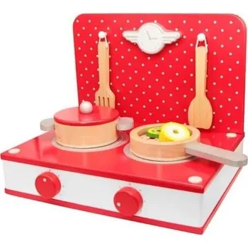 Dětská kuchyňka Classic World Dřevěná stolní kuchyně červená