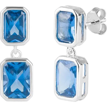 Náušnice Preciosa Stříbrné náušnice Blueberry s kubickou zirkonií Preciosa (Ag925/1000, 3,15 g)