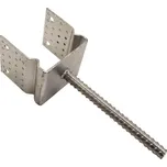 Hašpl Patka kotevní do betonu Typ U, 140 × 120 × 4 mm, s prolisem