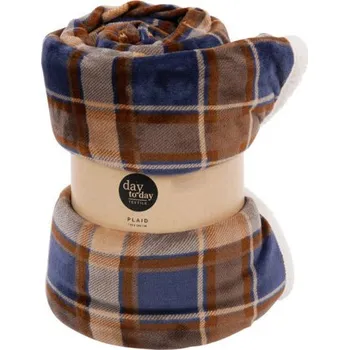 deka Home Styling Collection Kostkovaná deka, 200 × 150 cm, modrá