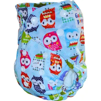 Plenkové kalhoty GaGa's Novorozenecké svrchní kalhotky Sovičky na patentky