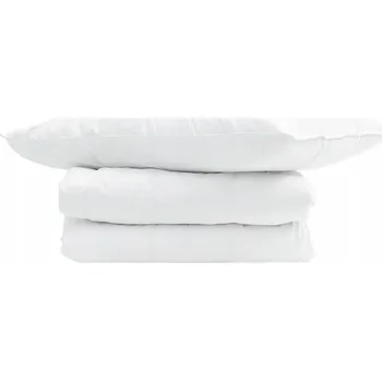 přikrývka Letní Přikrývka s polštářem 2 ks Bílá Peří prachové