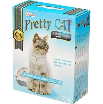 Pretty Cat Bentonite Premium Gold Active Carbon 6 l
