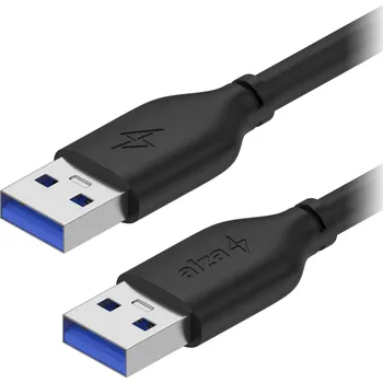 Kabel AlzaPower Core USB-A to USB-A 3.2 Gen 1 3m černý
