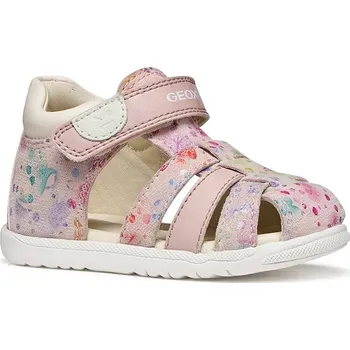 Dívčí obuv Dětské kožené sandály Geox SANDAL MACCHIA B254WB.007BC.18.26 růžová 03X, EUR 18