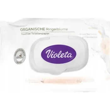 Vlhčený toaletní papír Violeta, 60 útržků