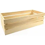 AMADEA Dřevěná bedýnka z masivního dřeva, 50x24x15 cm