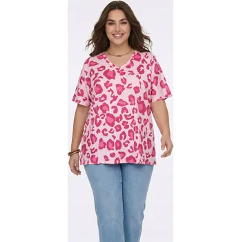 Dámská halenka Joella dámská halenka plus size - růžová, XXXL