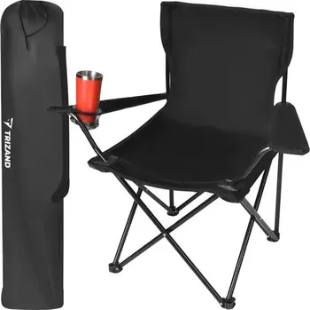 rybářské křeslo Skládací rybářské křeslo – černé kempingové křeslo