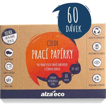 Odstraňovač skvrn AlzaEco prací papírky Color (60 praní)