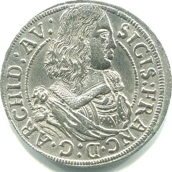 TYROLY. Arcivévoda Sigmund Franz 1663–1665). 3 Kreuzer 1663. Ag.