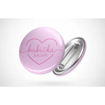 Placka pro nejlepší babičku srdce Průměr placky: 25 mm