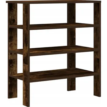 Botník Police na boty, kouřový dub, 61x32x70 cm