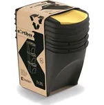 Prosperplast IKWB25S3 Sada 3 odpadkových košů, 3 × 25 l, 392 × 293 × 335 mm, černý