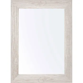 Zrcadlo Giftdecor Nástěnné zrcadlo v dřevěném rámu, 38 × 48 cm, béžové