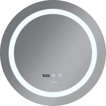 Zrcadlo MIXXUS Zrcadlo s LED osvětlením, protizamlžovací funkcí, regulací jasu a hodinkami, MC02-80 PLAIN